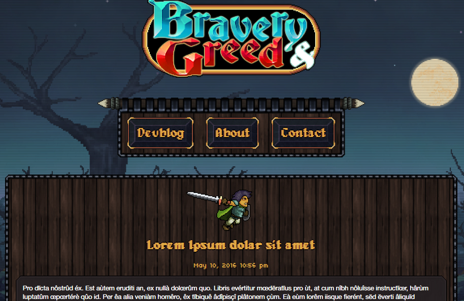 Bravery and Greed website